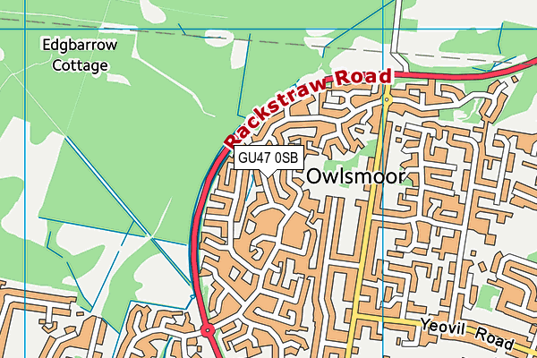 GU47 0SB map - OS VectorMap District (Ordnance Survey)