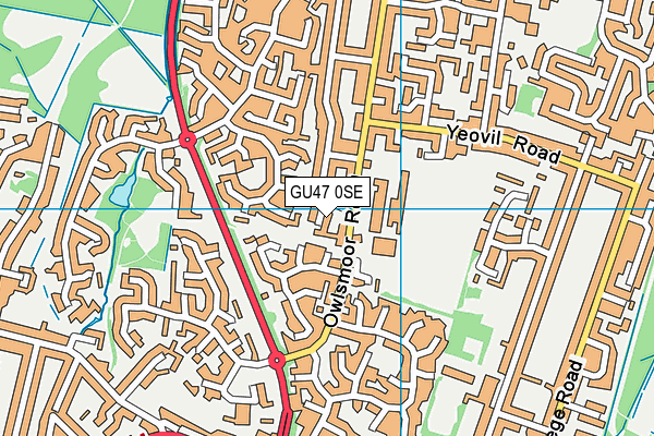 GU47 0SE map - OS VectorMap District (Ordnance Survey)