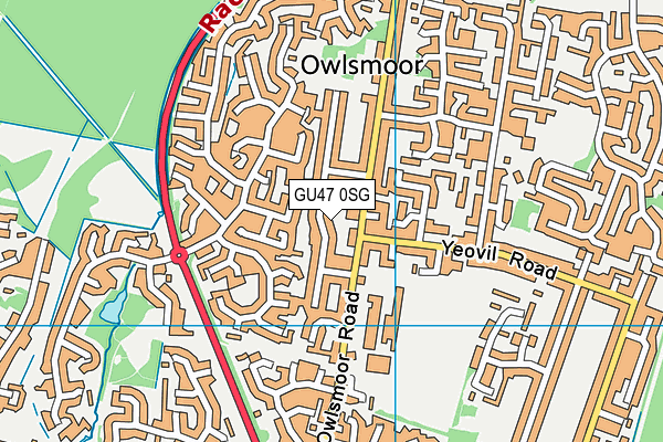 GU47 0SG map - OS VectorMap District (Ordnance Survey)