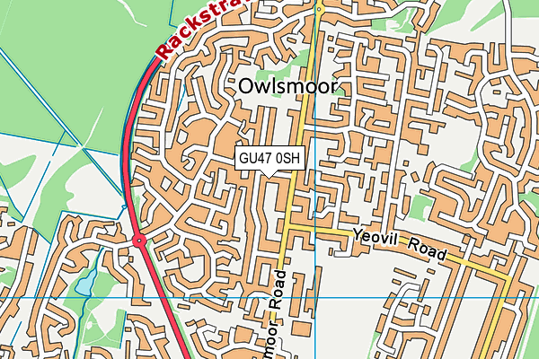 GU47 0SH map - OS VectorMap District (Ordnance Survey)