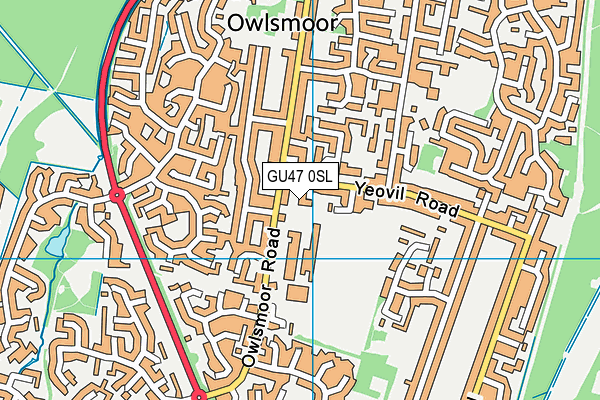 GU47 0SL map - OS VectorMap District (Ordnance Survey)