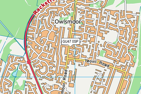 GU47 0SP map - OS VectorMap District (Ordnance Survey)