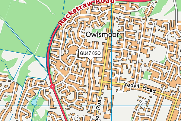 GU47 0SQ map - OS VectorMap District (Ordnance Survey)