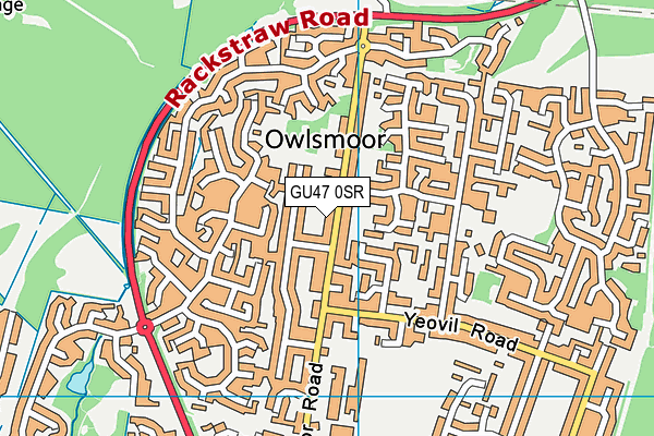 GU47 0SR map - OS VectorMap District (Ordnance Survey)