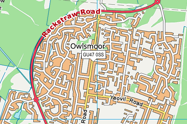 GU47 0SS map - OS VectorMap District (Ordnance Survey)