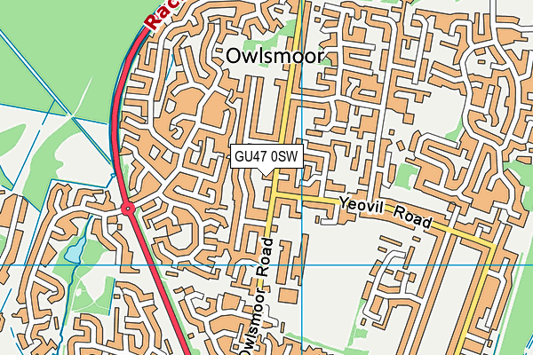 GU47 0SW map - OS VectorMap District (Ordnance Survey)