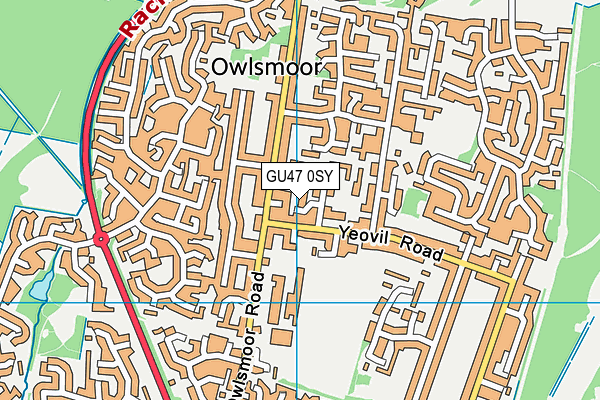 GU47 0SY map - OS VectorMap District (Ordnance Survey)