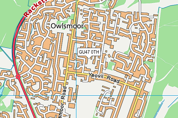 GU47 0TH map - OS VectorMap District (Ordnance Survey)