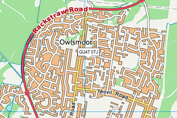 GU47 0TJ map - OS VectorMap District (Ordnance Survey)