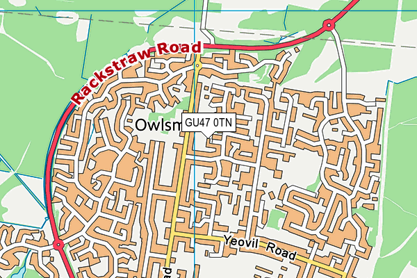 GU47 0TN map - OS VectorMap District (Ordnance Survey)