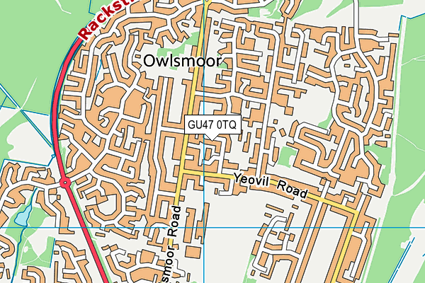 GU47 0TQ map - OS VectorMap District (Ordnance Survey)