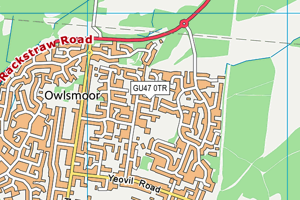 GU47 0TR map - OS VectorMap District (Ordnance Survey)