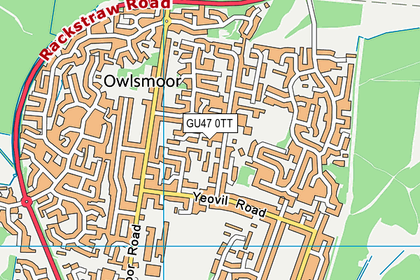 GU47 0TT map - OS VectorMap District (Ordnance Survey)