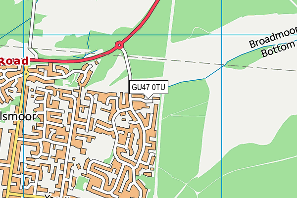 GU47 0TU map - OS VectorMap District (Ordnance Survey)