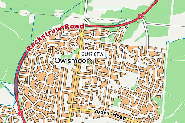 GU47 0TW map - OS VectorMap District (Ordnance Survey)