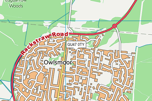 GU47 0TY map - OS VectorMap District (Ordnance Survey)