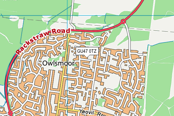 GU47 0TZ map - OS VectorMap District (Ordnance Survey)