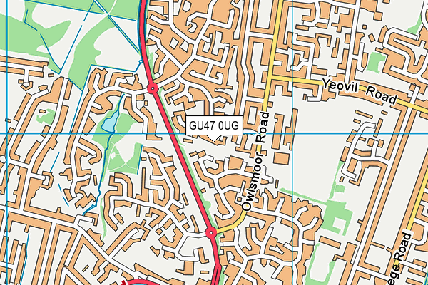 GU47 0UG map - OS VectorMap District (Ordnance Survey)