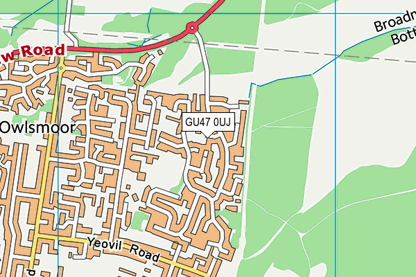 GU47 0UJ map - OS VectorMap District (Ordnance Survey)