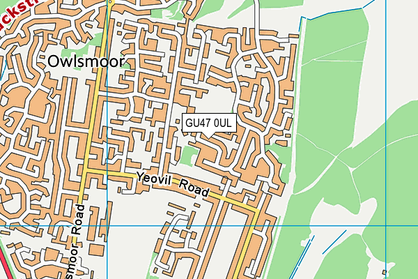 GU47 0UL map - OS VectorMap District (Ordnance Survey)