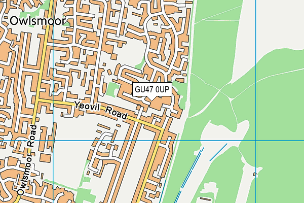 GU47 0UP map - OS VectorMap District (Ordnance Survey)
