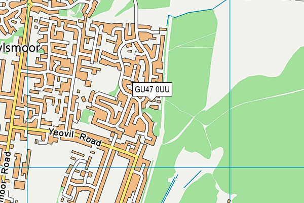 GU47 0UU map - OS VectorMap District (Ordnance Survey)