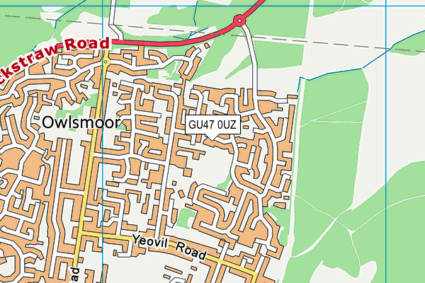 GU47 0UZ map - OS VectorMap District (Ordnance Survey)