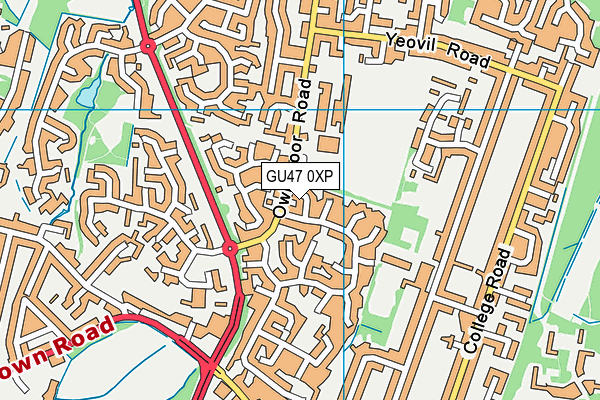 GU47 0XP map - OS VectorMap District (Ordnance Survey)