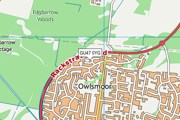 GU47 0YG map - OS VectorMap District (Ordnance Survey)