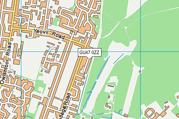 GU47 0ZZ map - OS VectorMap District (Ordnance Survey)