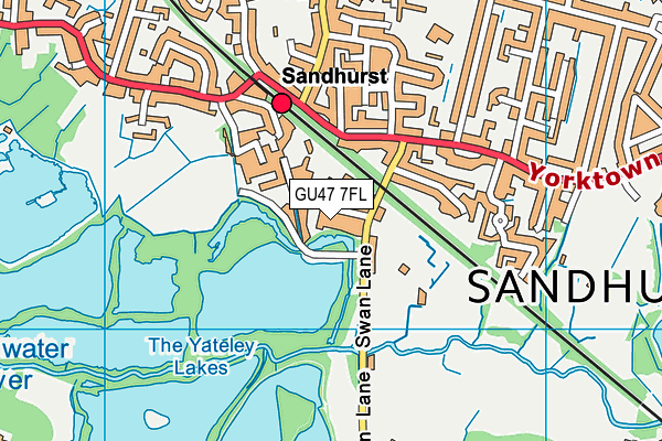 GU47 7FL map - OS VectorMap District (Ordnance Survey)