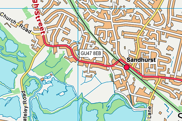 GU47 8EB map - OS VectorMap District (Ordnance Survey)