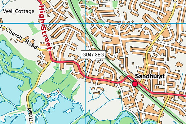 GU47 8EG map - OS VectorMap District (Ordnance Survey)