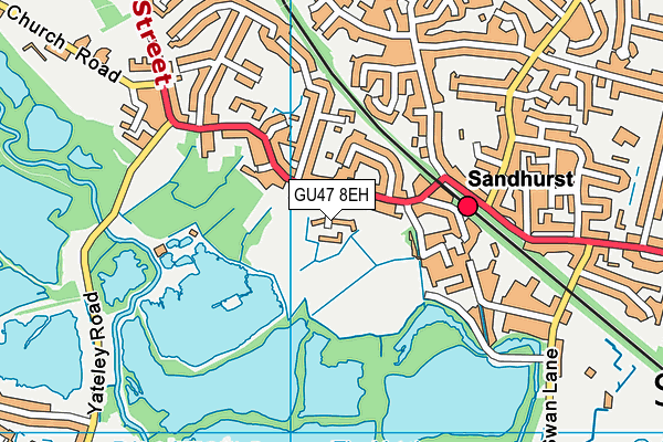 GU47 8EH map - OS VectorMap District (Ordnance Survey)