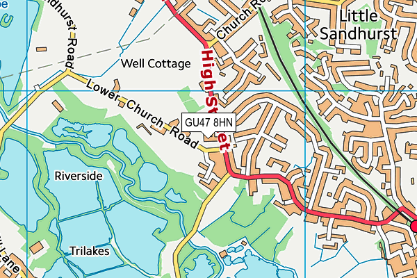 GU47 8HN map - OS VectorMap District (Ordnance Survey)