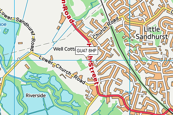 GU47 8HP map - OS VectorMap District (Ordnance Survey)