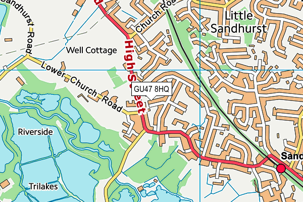 GU47 8HQ map - OS VectorMap District (Ordnance Survey)