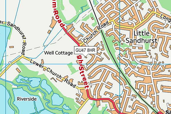 GU47 8HR map - OS VectorMap District (Ordnance Survey)