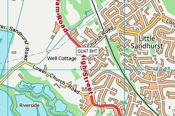 GU47 8HT map - OS VectorMap District (Ordnance Survey)