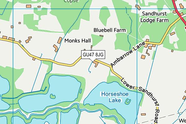 GU47 8JG map - OS VectorMap District (Ordnance Survey)