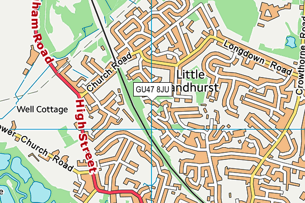 GU47 8JU map - OS VectorMap District (Ordnance Survey)