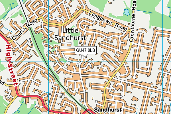 GU47 8LB map - OS VectorMap District (Ordnance Survey)