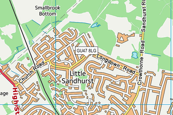 GU47 8LG map - OS VectorMap District (Ordnance Survey)