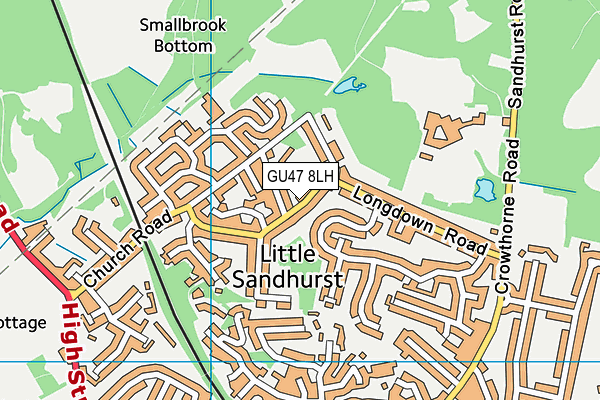 GU47 8LH map - OS VectorMap District (Ordnance Survey)