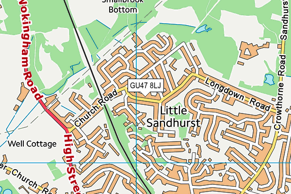 GU47 8LJ map - OS VectorMap District (Ordnance Survey)