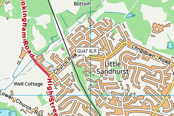 GU47 8LR map - OS VectorMap District (Ordnance Survey)