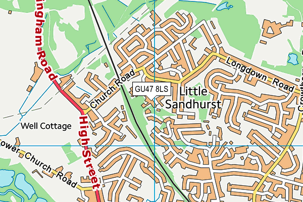 GU47 8LS map - OS VectorMap District (Ordnance Survey)
