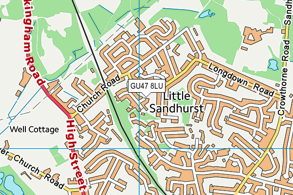 GU47 8LU map - OS VectorMap District (Ordnance Survey)