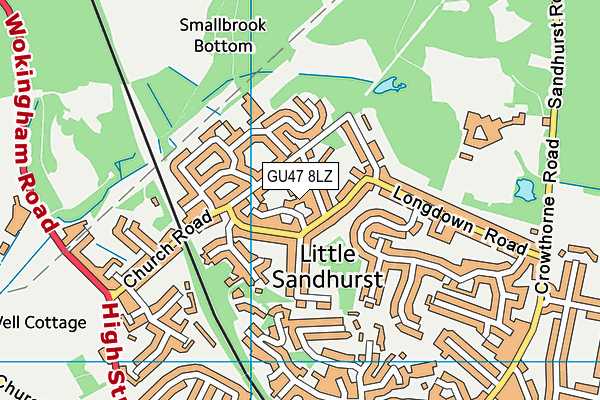 GU47 8LZ map - OS VectorMap District (Ordnance Survey)