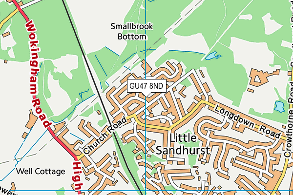 GU47 8ND map - OS VectorMap District (Ordnance Survey)